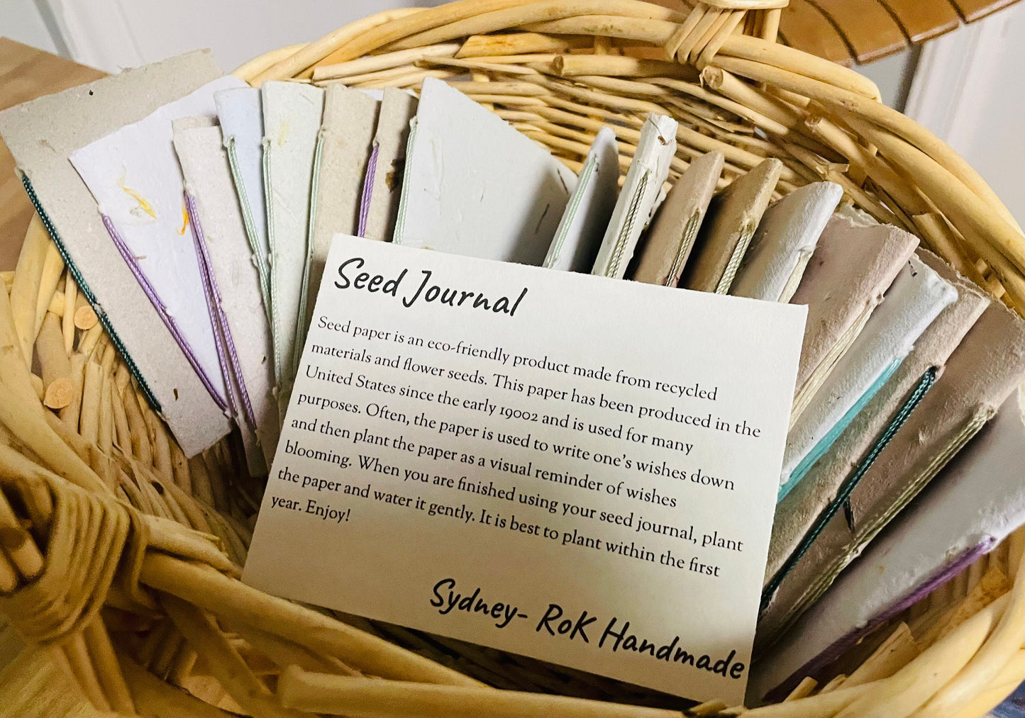 Pocket Seed Journal: Handmade Rag Cotton Paper (Bulk)