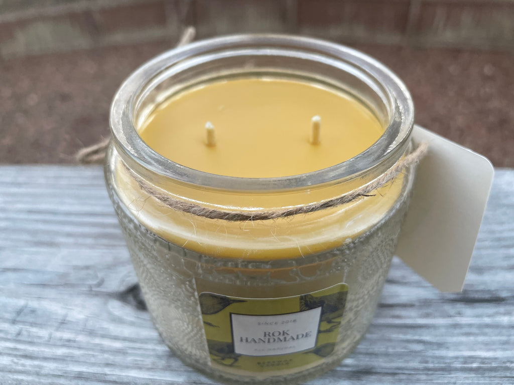 Hand Poured Beeswax Candle, Two-Wick Scented Candle (10 oz)