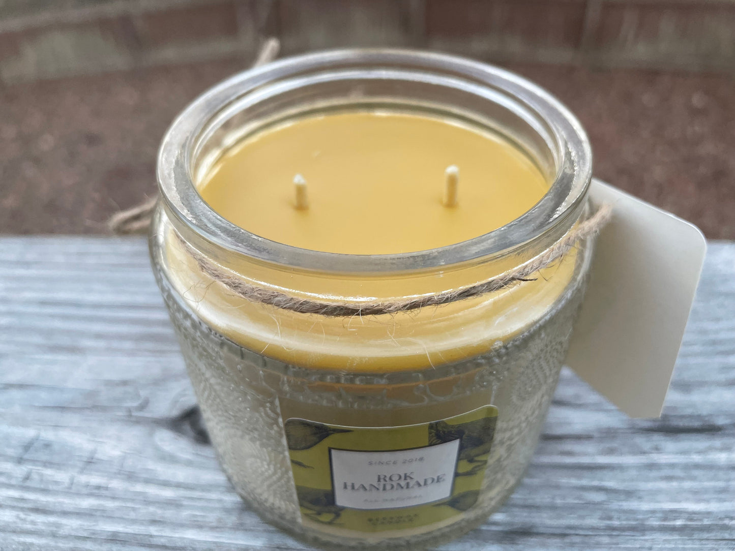 Hand Poured Beeswax Candle, Two-Wick Scented Candle (10 oz)