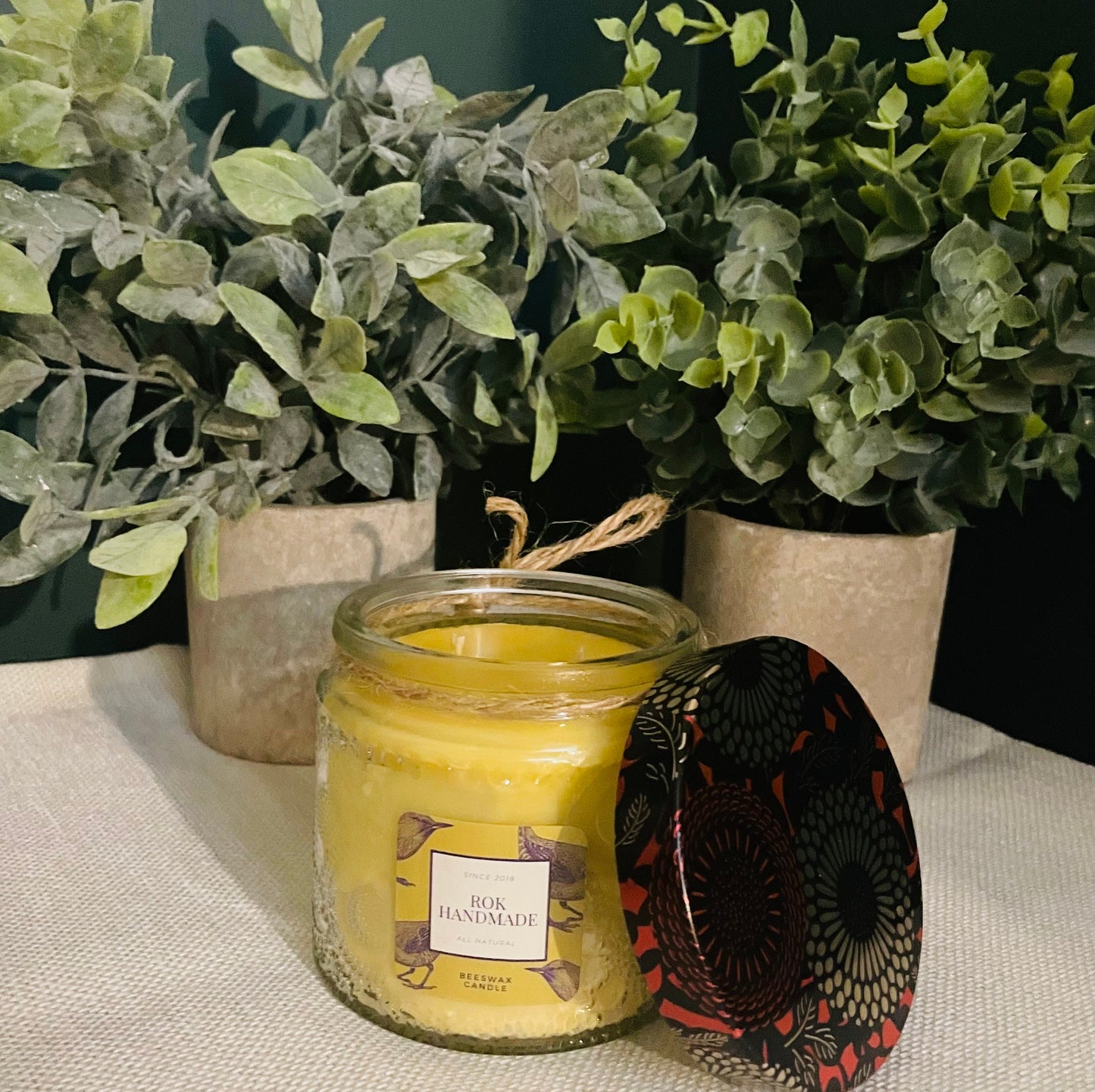 Hand Poured Beeswax Candle, Two-Wick Scented Candle (10 oz)